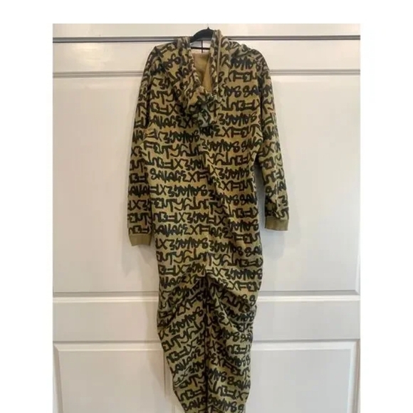 Savage X Fenty Olive and Black Pajama Onesie - Picture 2 of 2